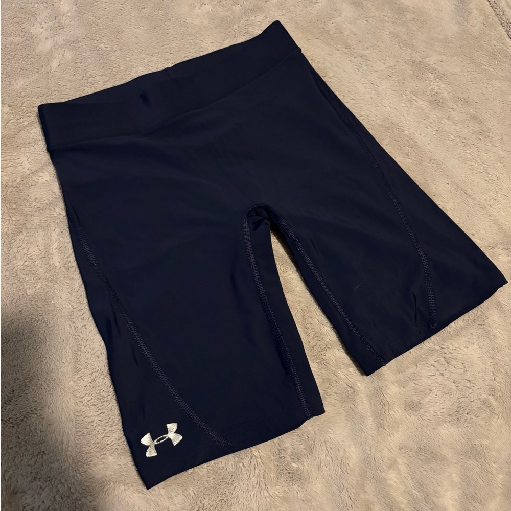 Under Armour Blue Bike Shorts Lightweight Athletic Fit